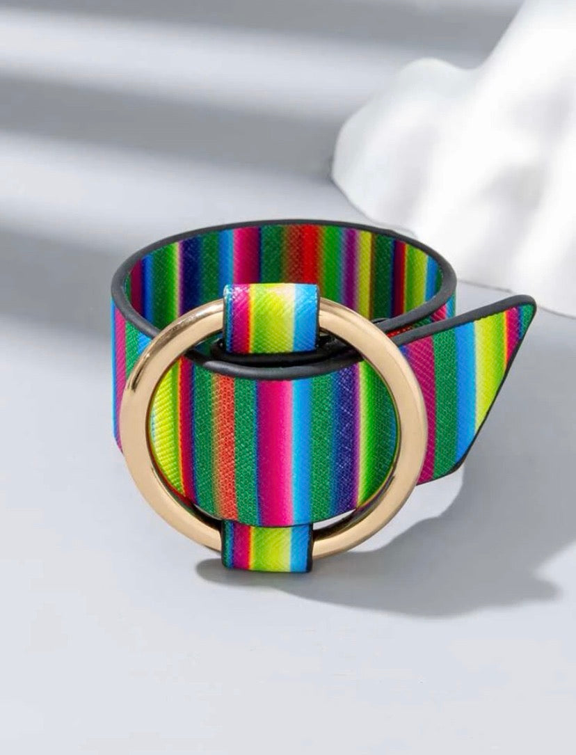 Rainbow Striped Decor Bracelet