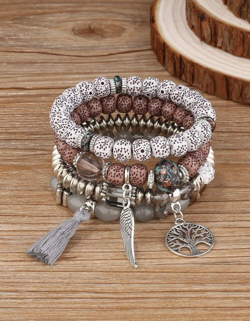 4Pcs Tassel Decor Bracelet