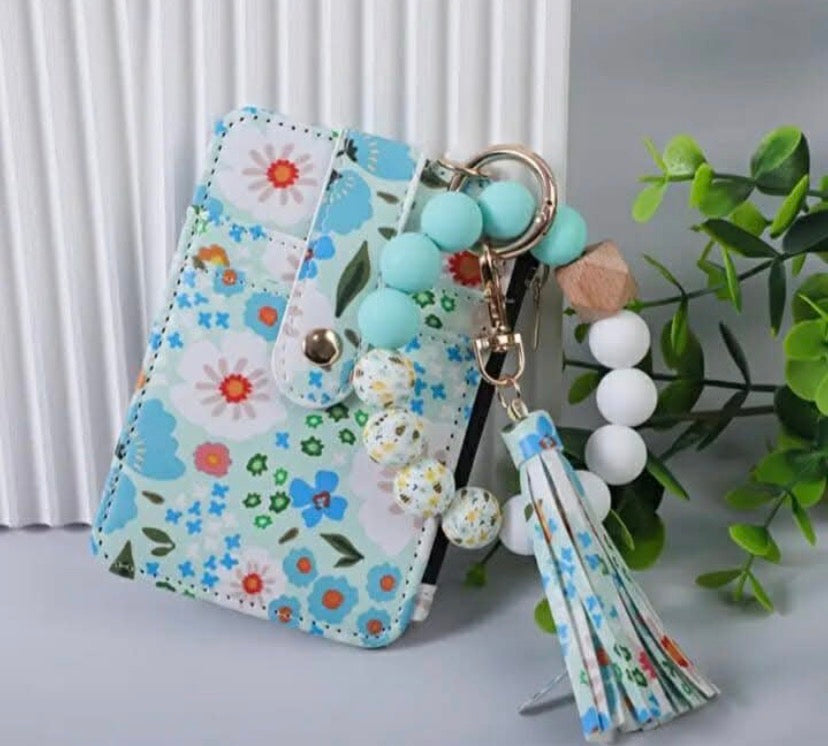 Wristlet keychain wallet