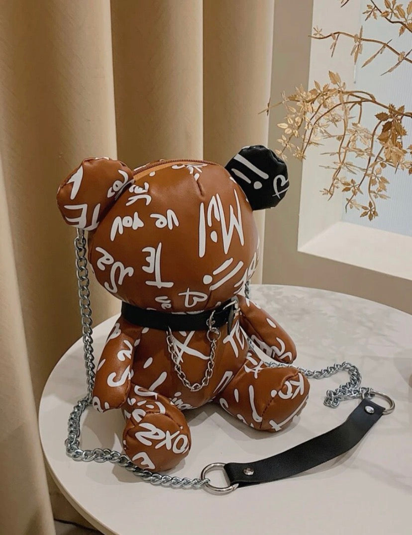 Mini letter graphic bear bag