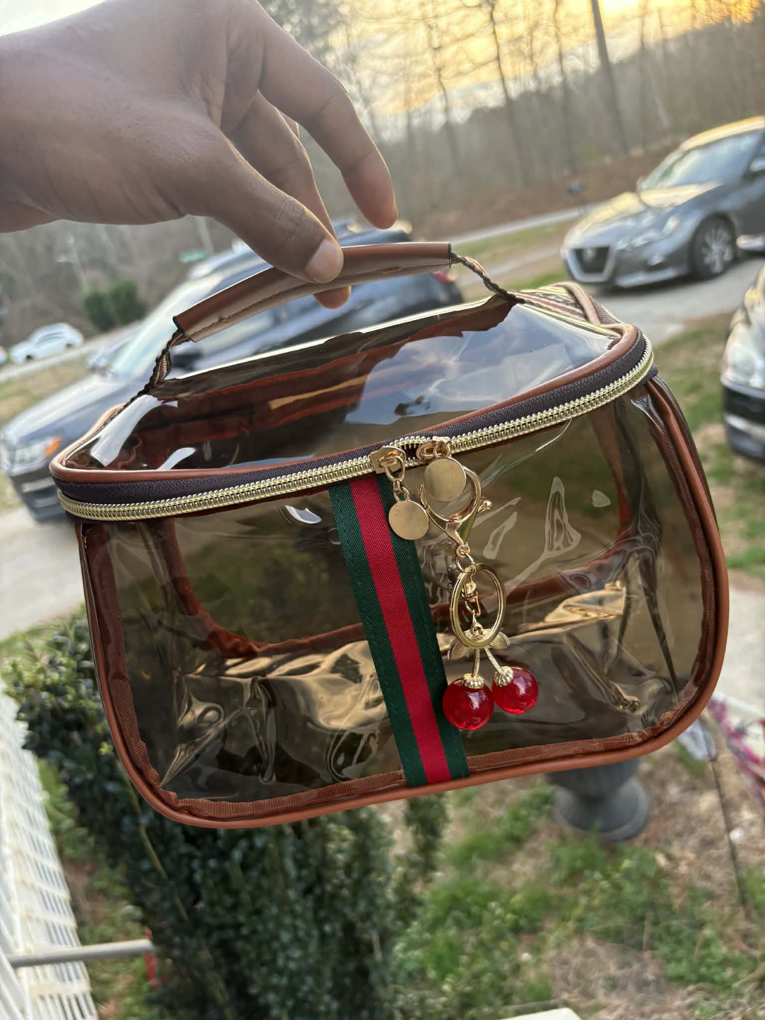 Beauty Bag with Cherry Charm