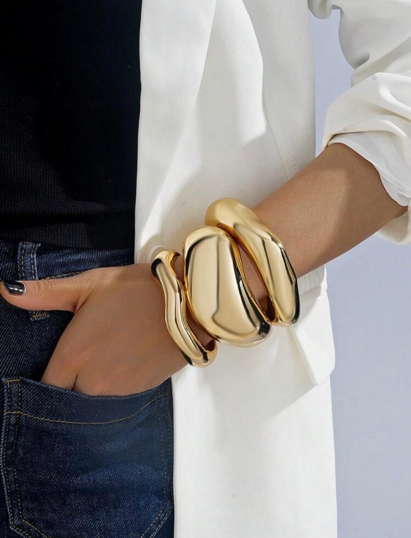 Set Luxurious Snake Wave Bangle bracelet