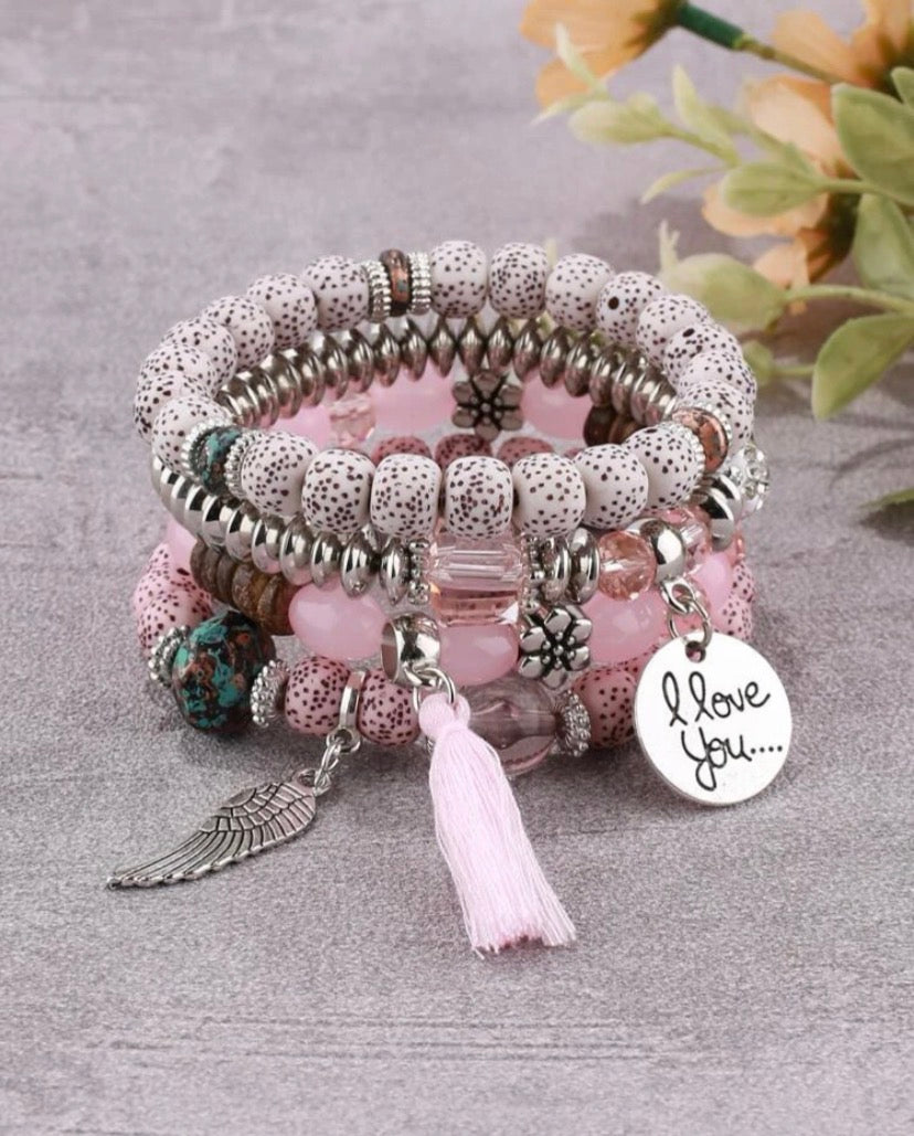 4Pcs Tassel Decor Bracelet
