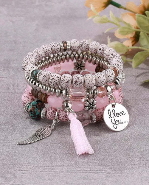 4Pcs Tassel Decor Bracelet