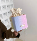 Mini Ombré Drawstring Chain Box Bag
